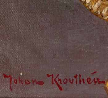 JOHAN KROUTHÉN, olja på duk, signerad.