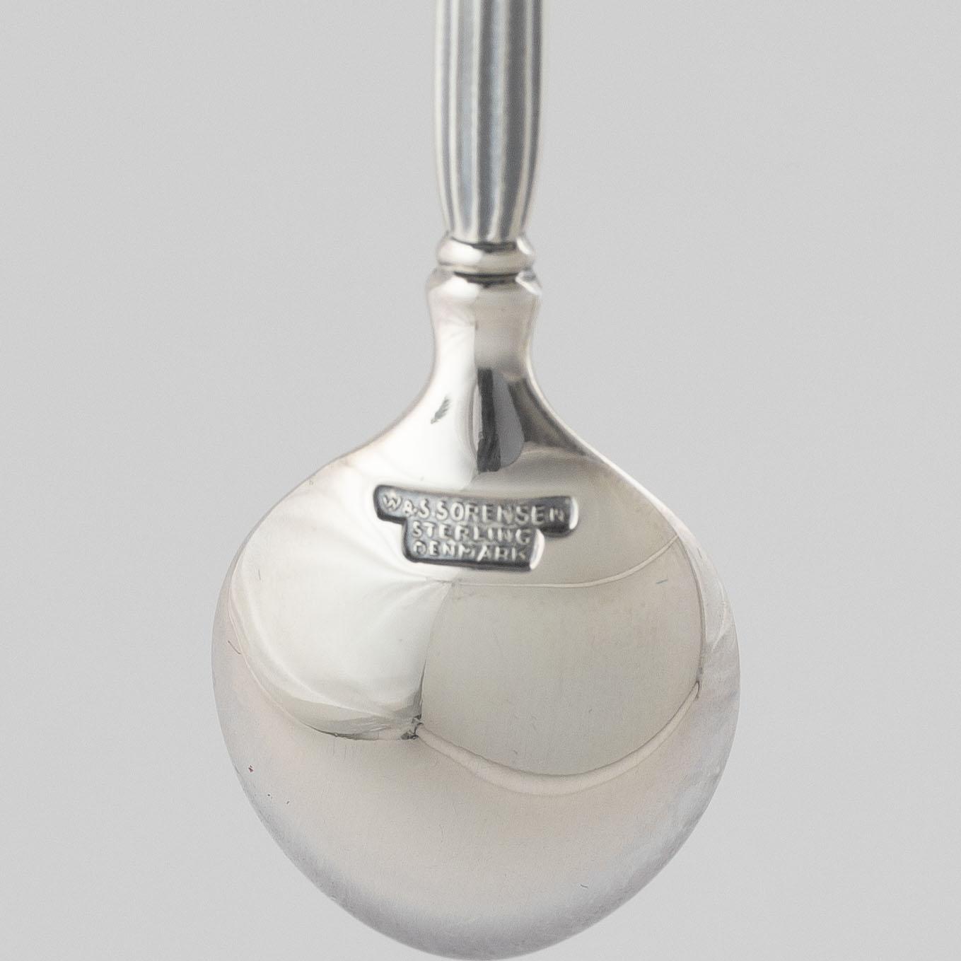 W&S Sørensen, 14 delar, "Krone", sterlingsilver, Danmark.