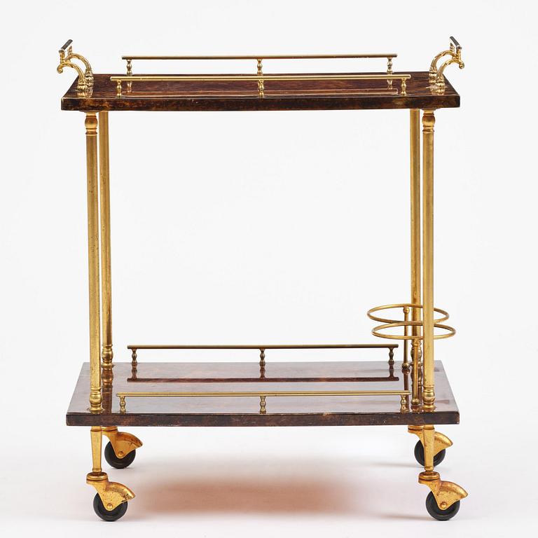 Aldo Tura, a serving trolley, Milan, Italy, 1960s-70s.