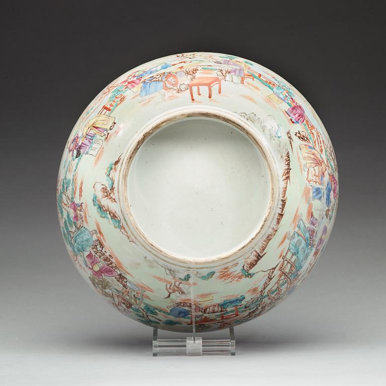 BÅLSKÅL, kompaniporslin. Qingdynastin, Qianlong (1736-95).