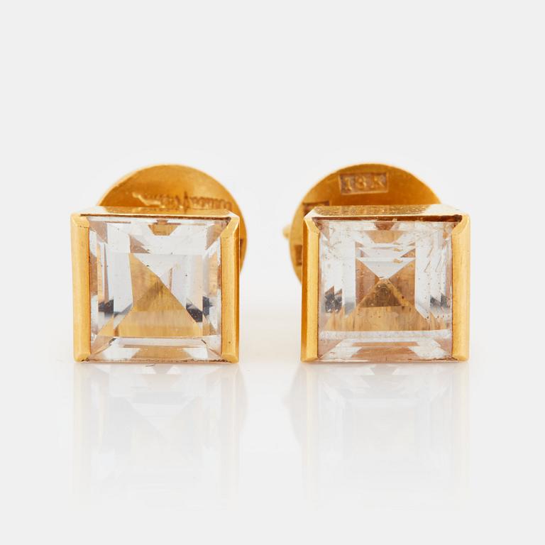 Wiwen Nilsson, a pair of 18K gold ear-studs, Lund, Sweden 1970.