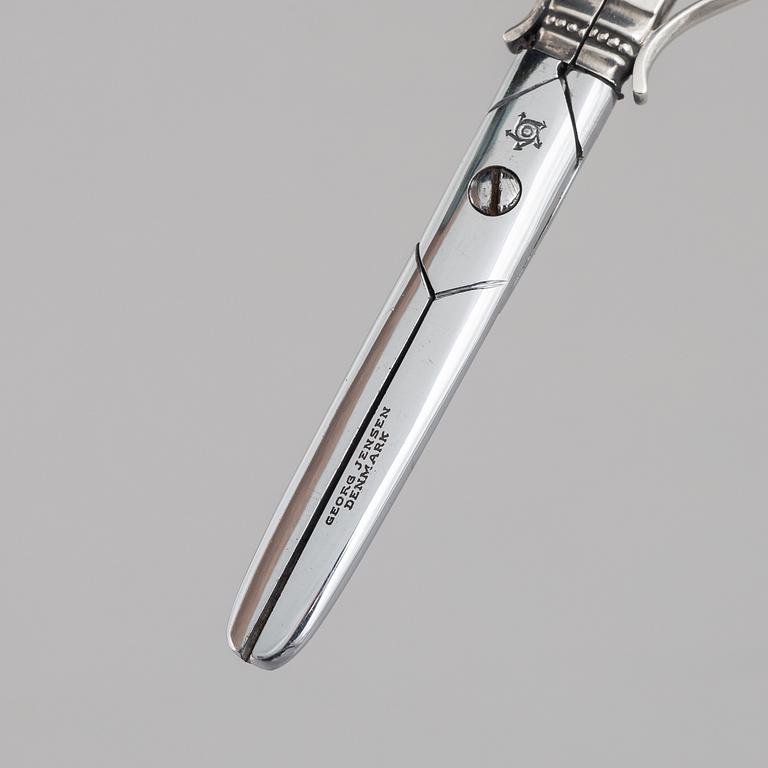 Johan Rohde, 'Acanthus' sterling silver grape scissors, Georg Jensen, Denmark, after 1945.