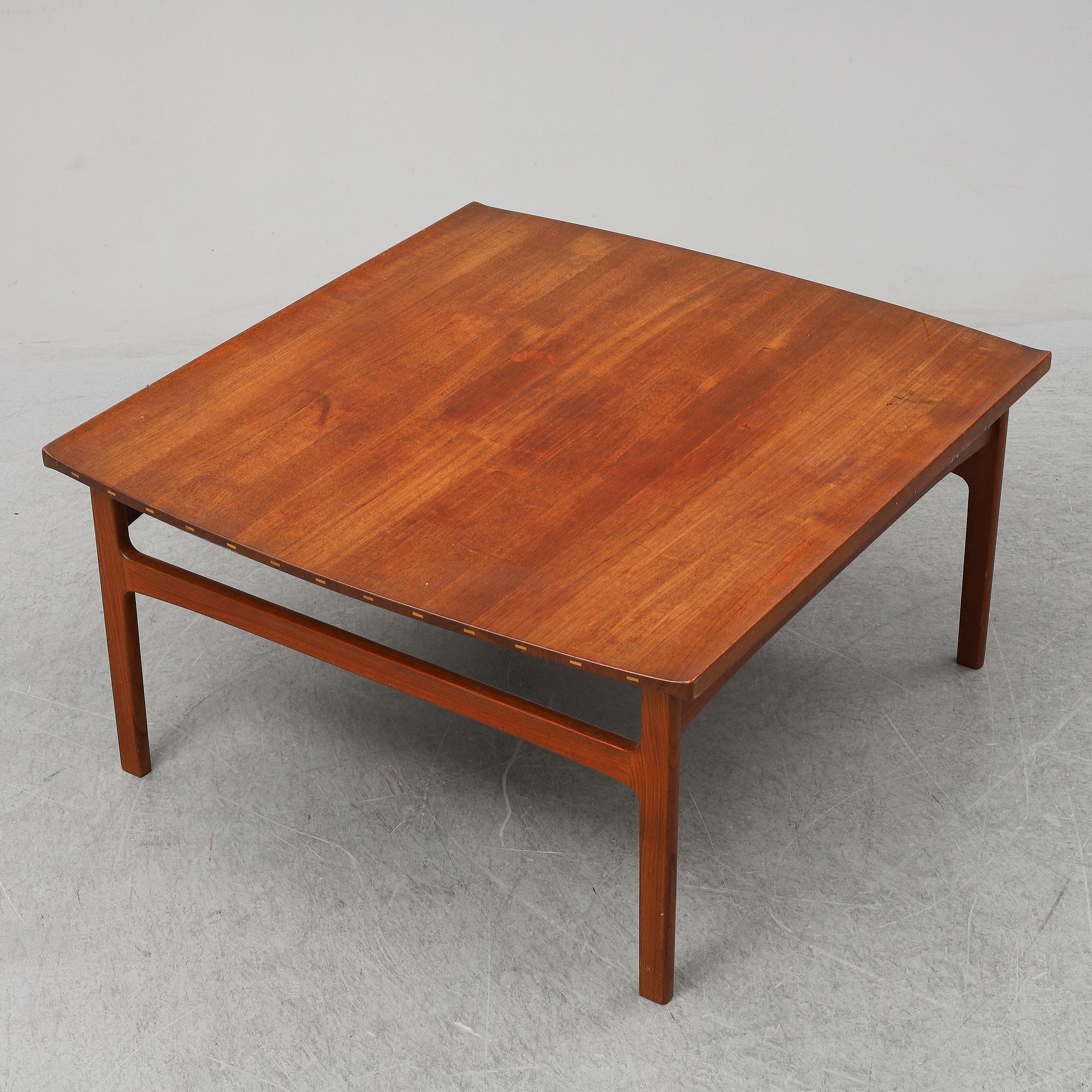 A 1950's teak coffee table by Tove & Edvard Kindt Larsen.