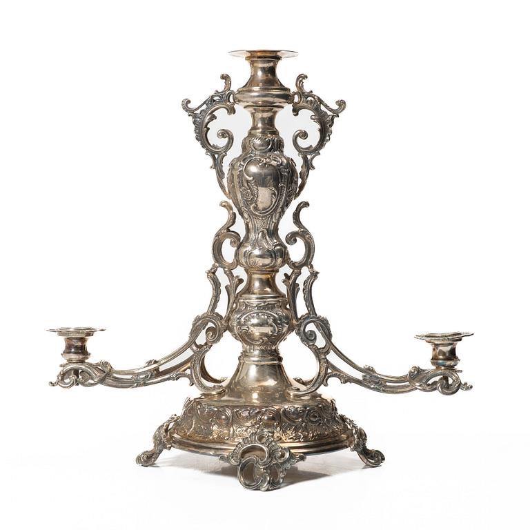 Bordsuppsats, sterlingsilver, rokokostil, 1900-tal.