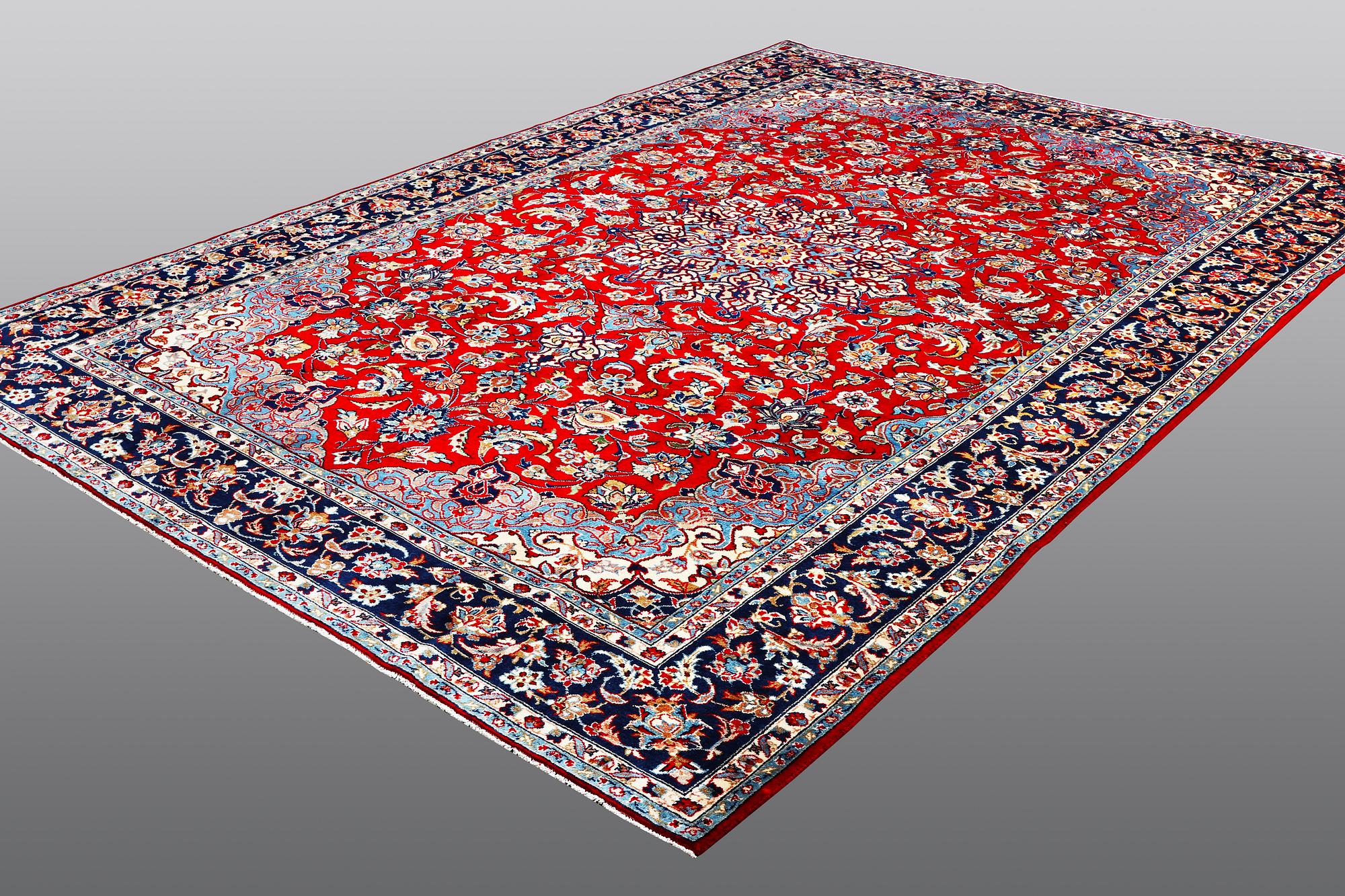 A carpet, Mashad, ca 345 x 242 cm.