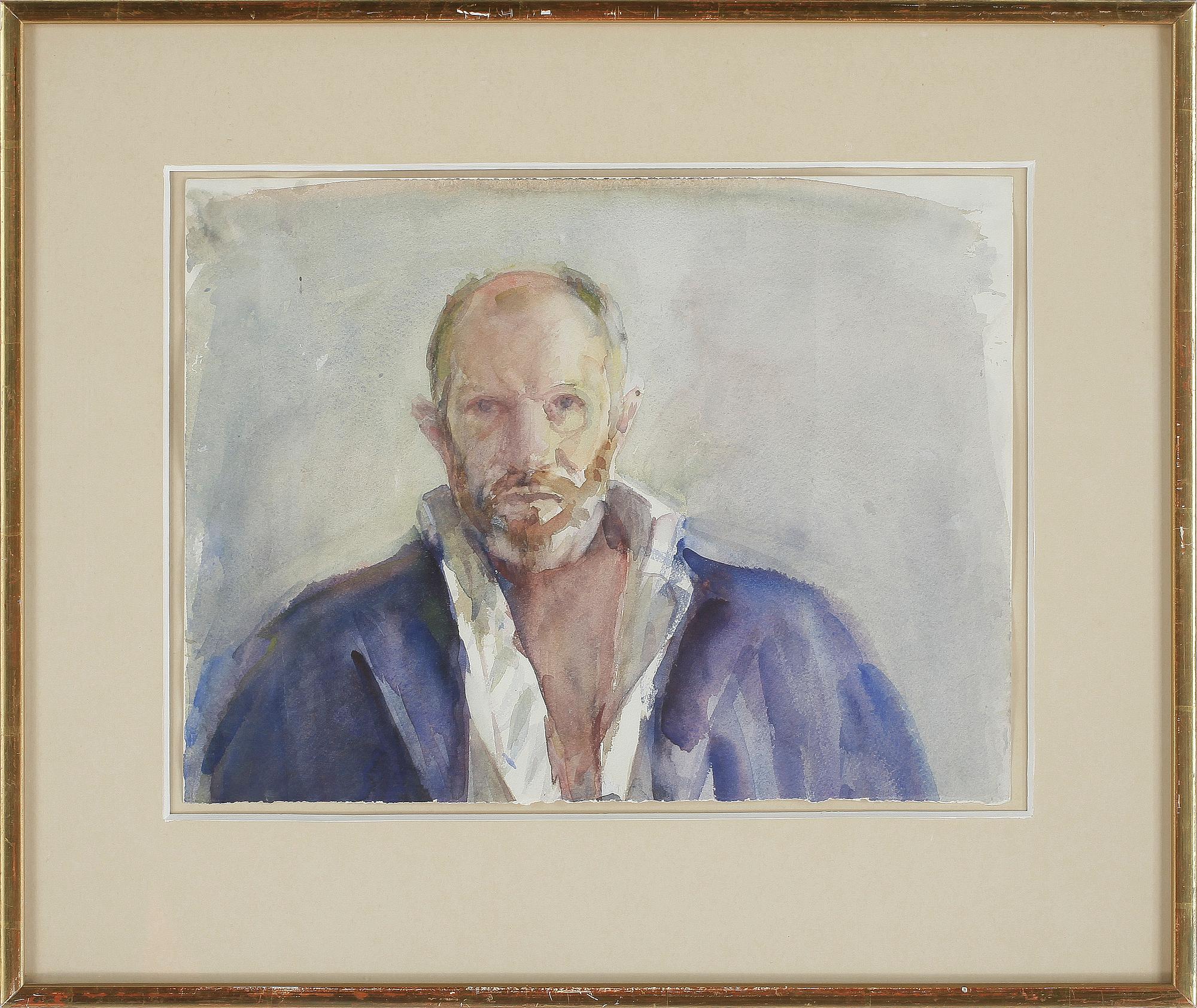 ALVAR JANSSON, akvarell. Sign.