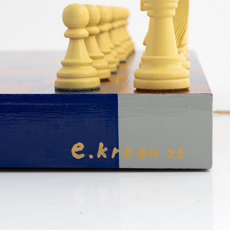 Evelina Kroon, a "Bloody Queen" chess set, Sweden 2023.