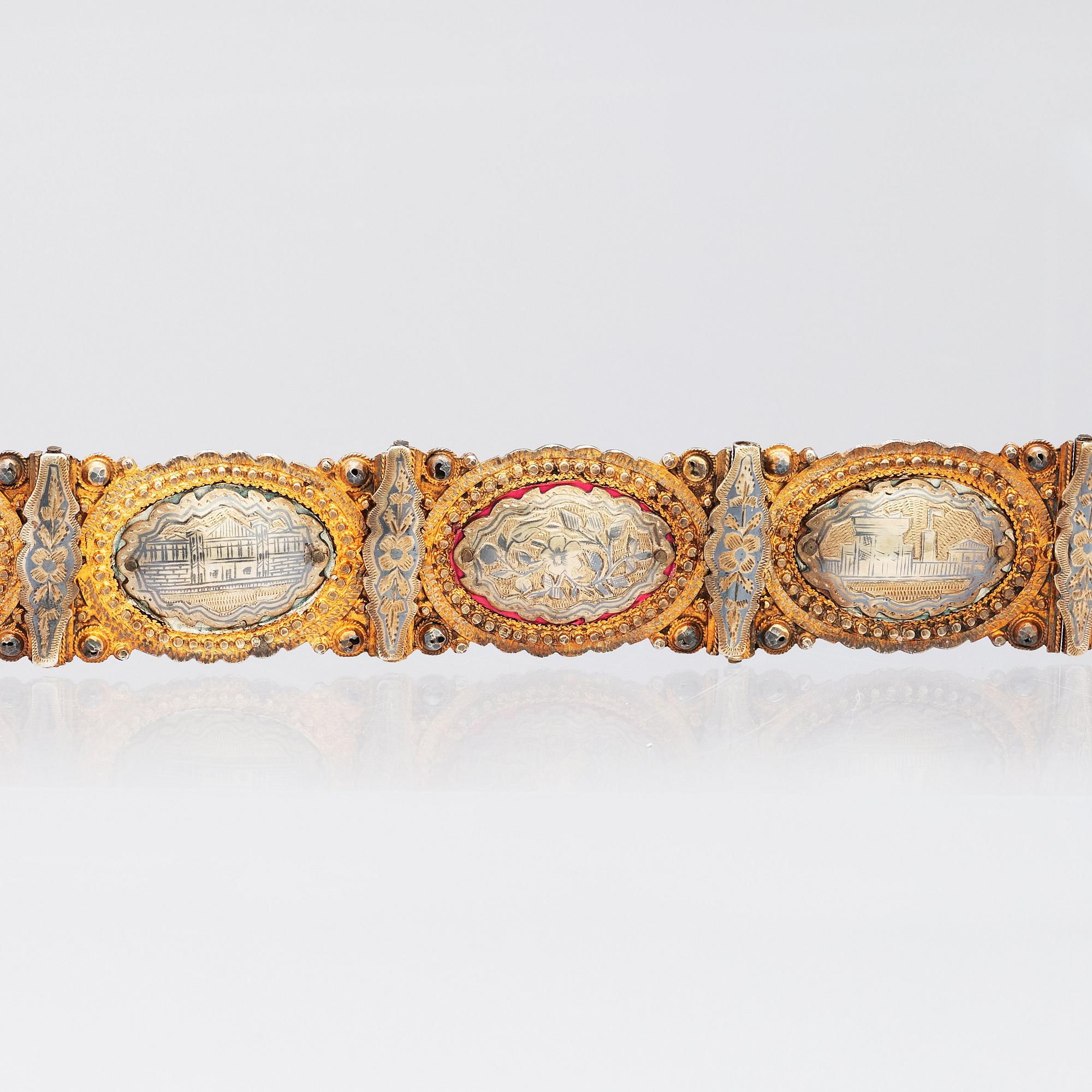 An Ottoman empire / Armenian bridal belt, around 1890-1910.