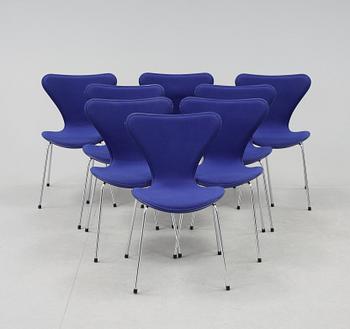 STOL, 8 st, "Sjuan", Arne Jacobsen, Fritz Hansen.