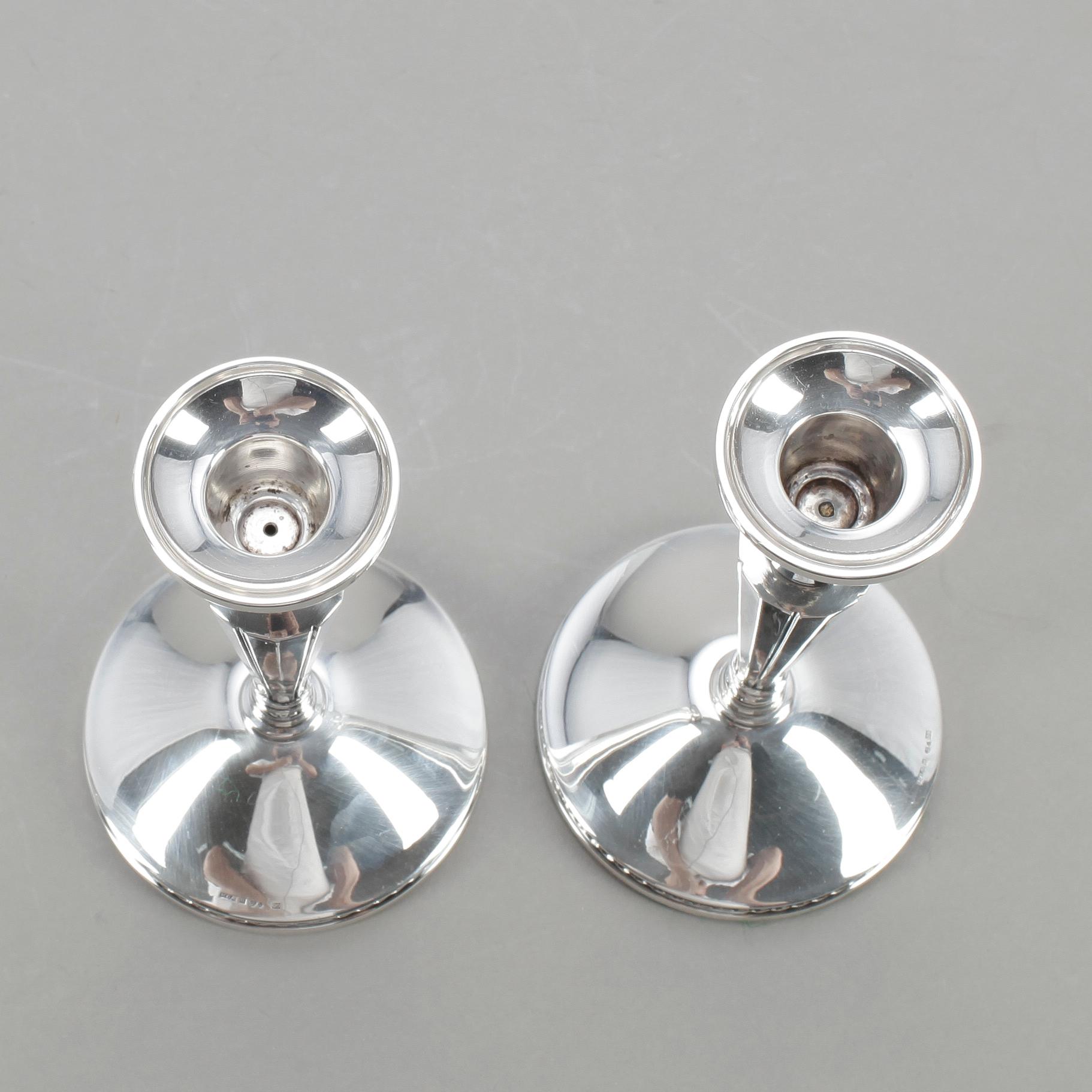LJUSSTAKAR, ett par, silver, MGAB, 1964.