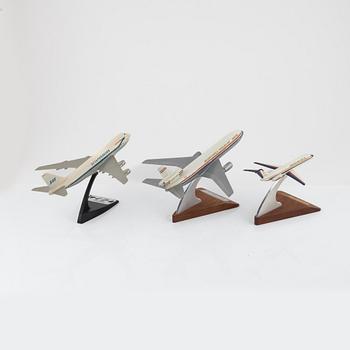 Three aircraft models, USA, second half of the 20th Century.