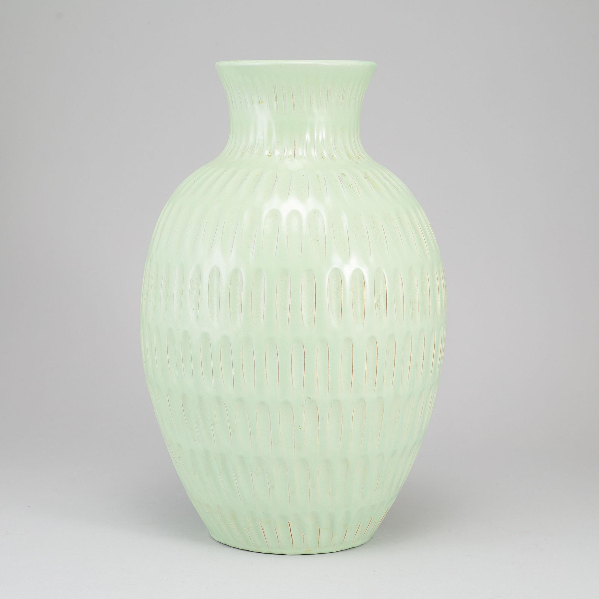ANNA-LISA THOMSON, vas, glaserat lergods, Upsala Ekeby,