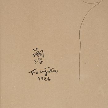 Tsuguharu Foujita, Young woman in profile (Tête de femme de profil).