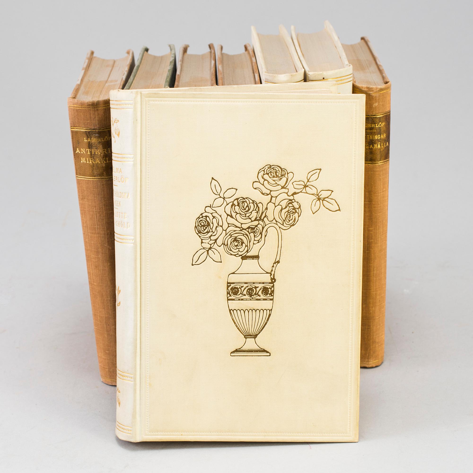 BOK. 8 volymer. Selma Lagerlöf, Albert Bonniers förlag, Stockholm, mestadels 1900-talets början.