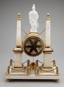 A Louis XVI late 18th century mantel clock.