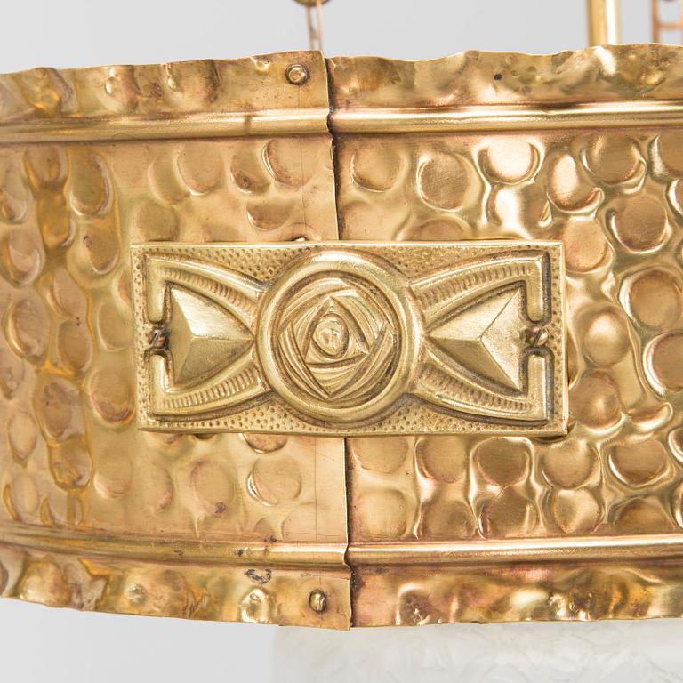 An early 20th century pendant light.