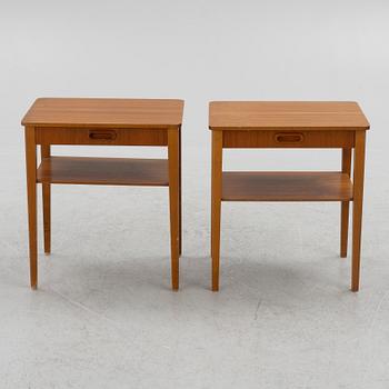 Nightstands, a pair, Björkås Furniture Factory, 1960s.