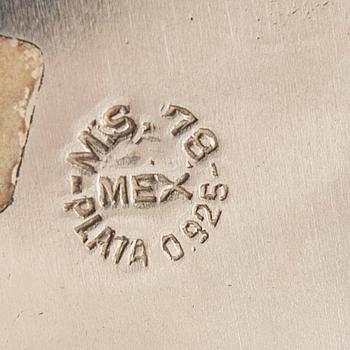 Ask med lock, sterling silver, Mexiko.