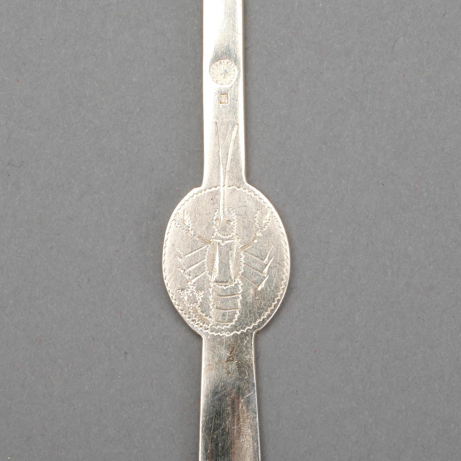 HUMMERGAFFLAR, 6 st, nysilver, AGD, 1900-tal.