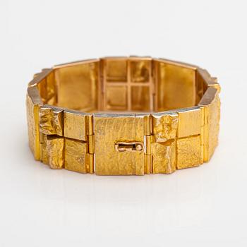 Björn Weckström, A 14K gold bracelet "Quadrate forms". Lapponia 1967.