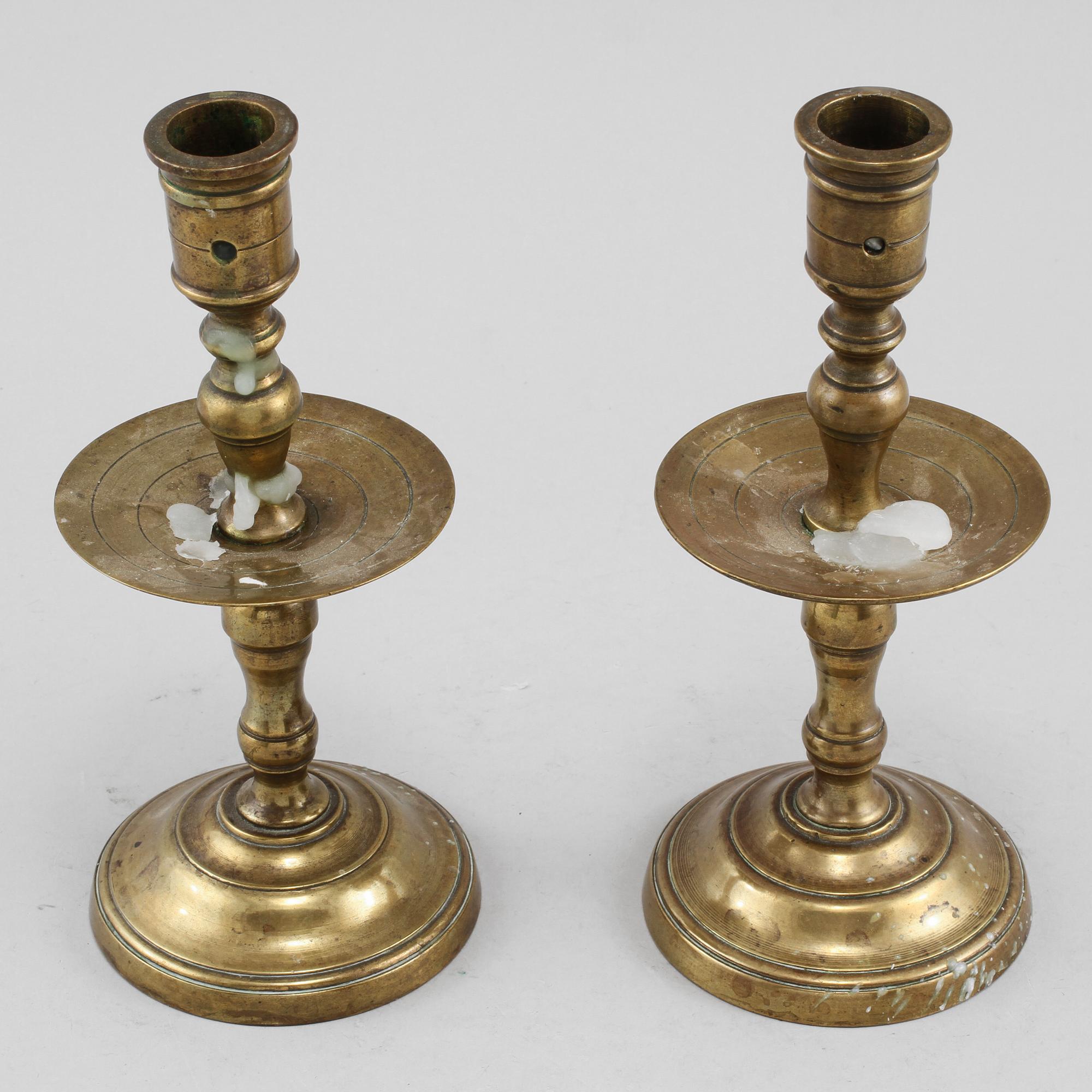 LJUSSTAKAR, ett par, barockstil, 1800-tal.