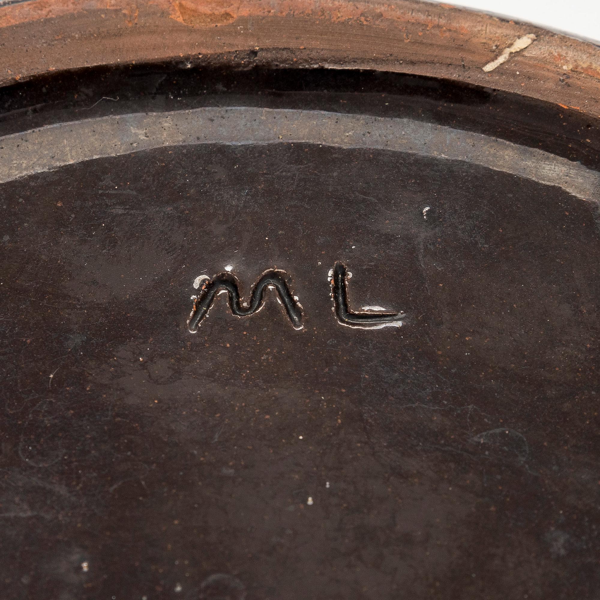 Marita Lybeck, A ceramic bowl, signed ML.