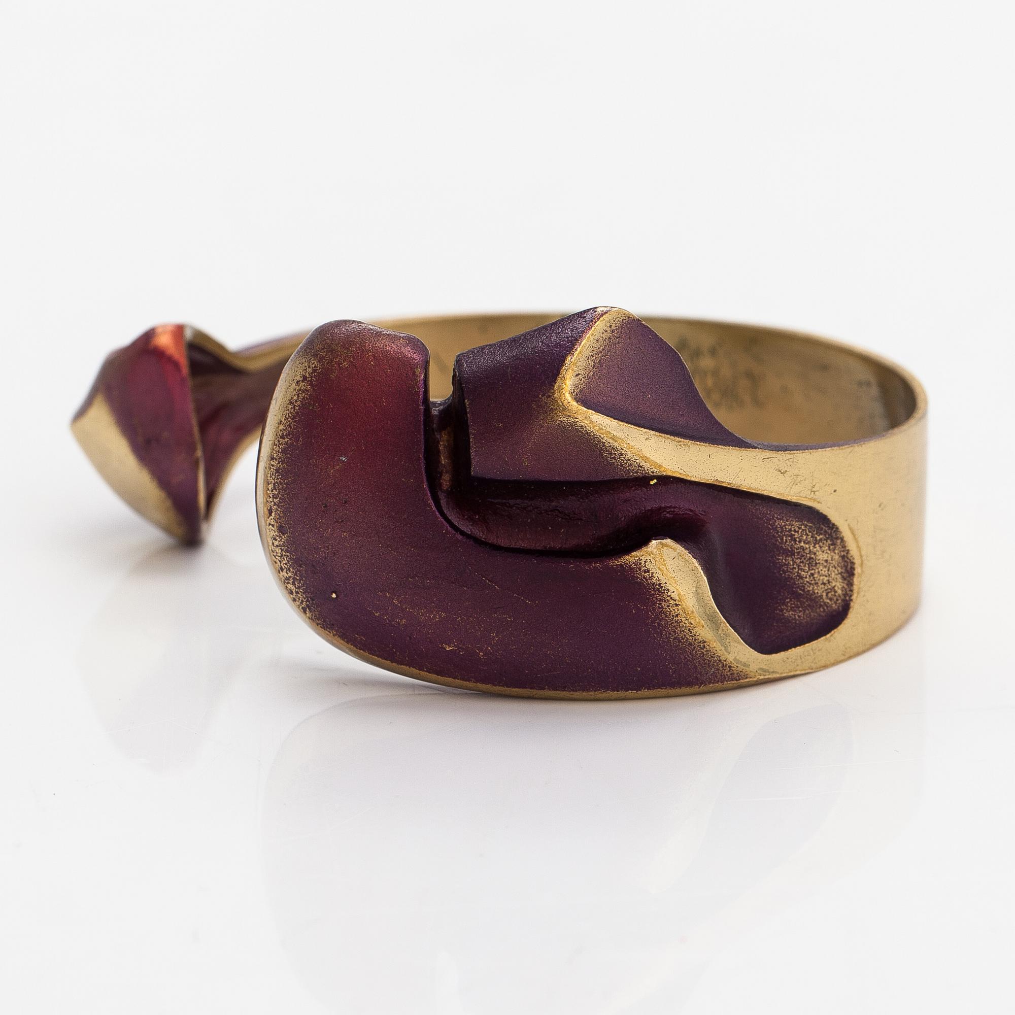Björn Weckström, A fire bronze braclet "Krupp". Lapponia.