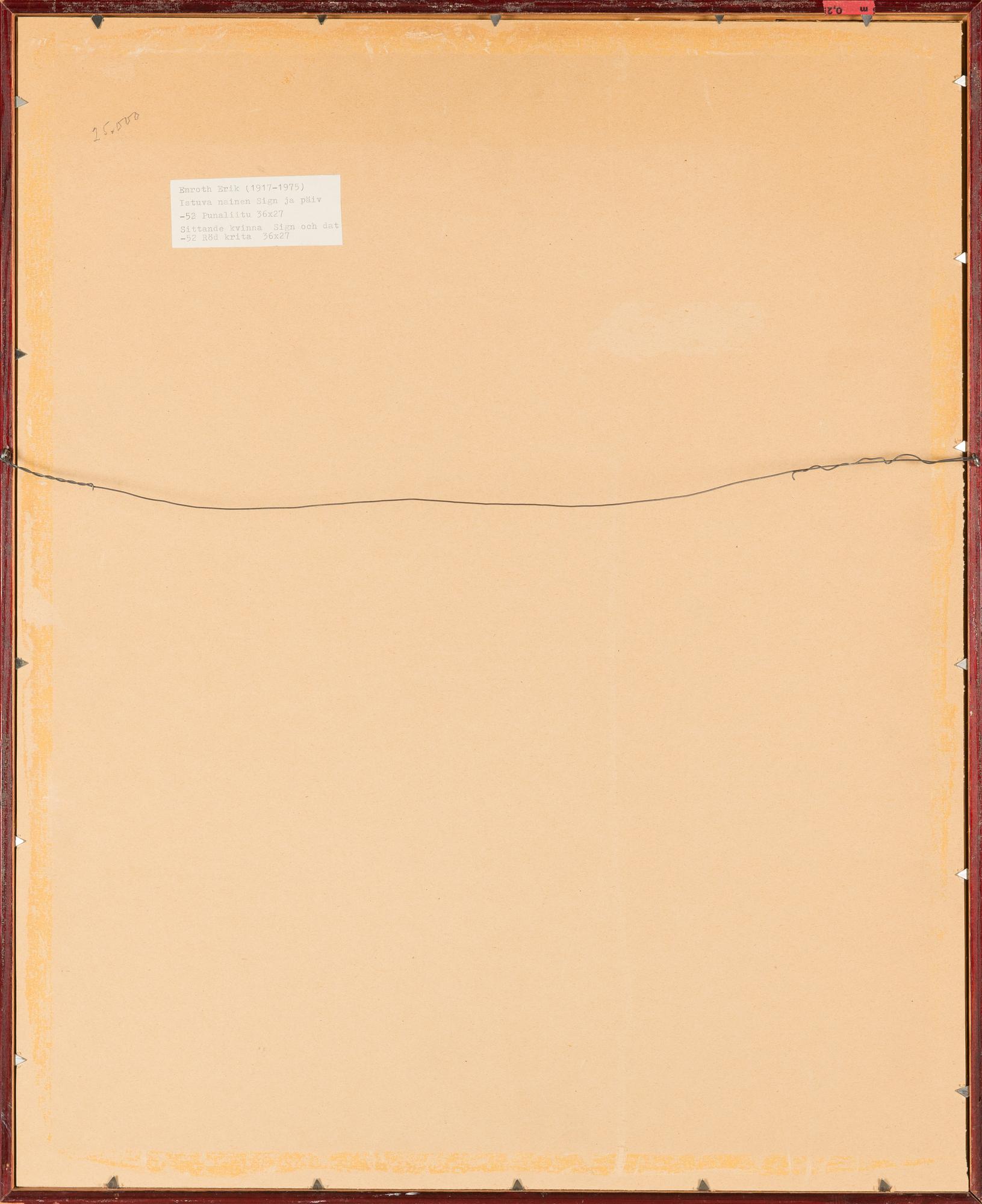 Erik Enroth, red chalk on paper, signed and dated -52.