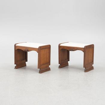 Stools, a pair, early 20th century.