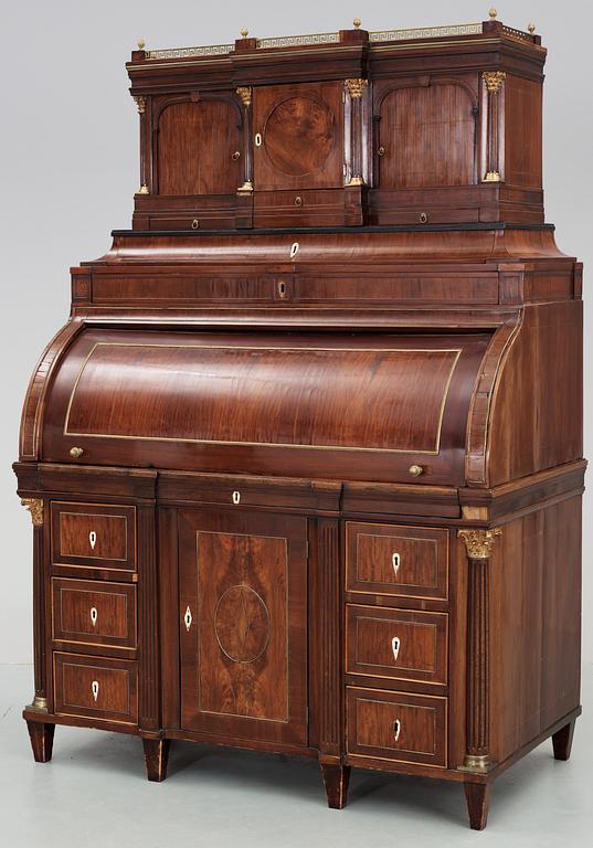 A German late 18th Century roll top desk.
