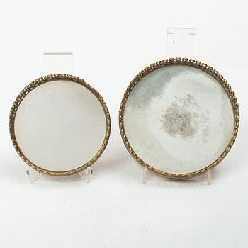Coasters, a pair, mid-20th century.