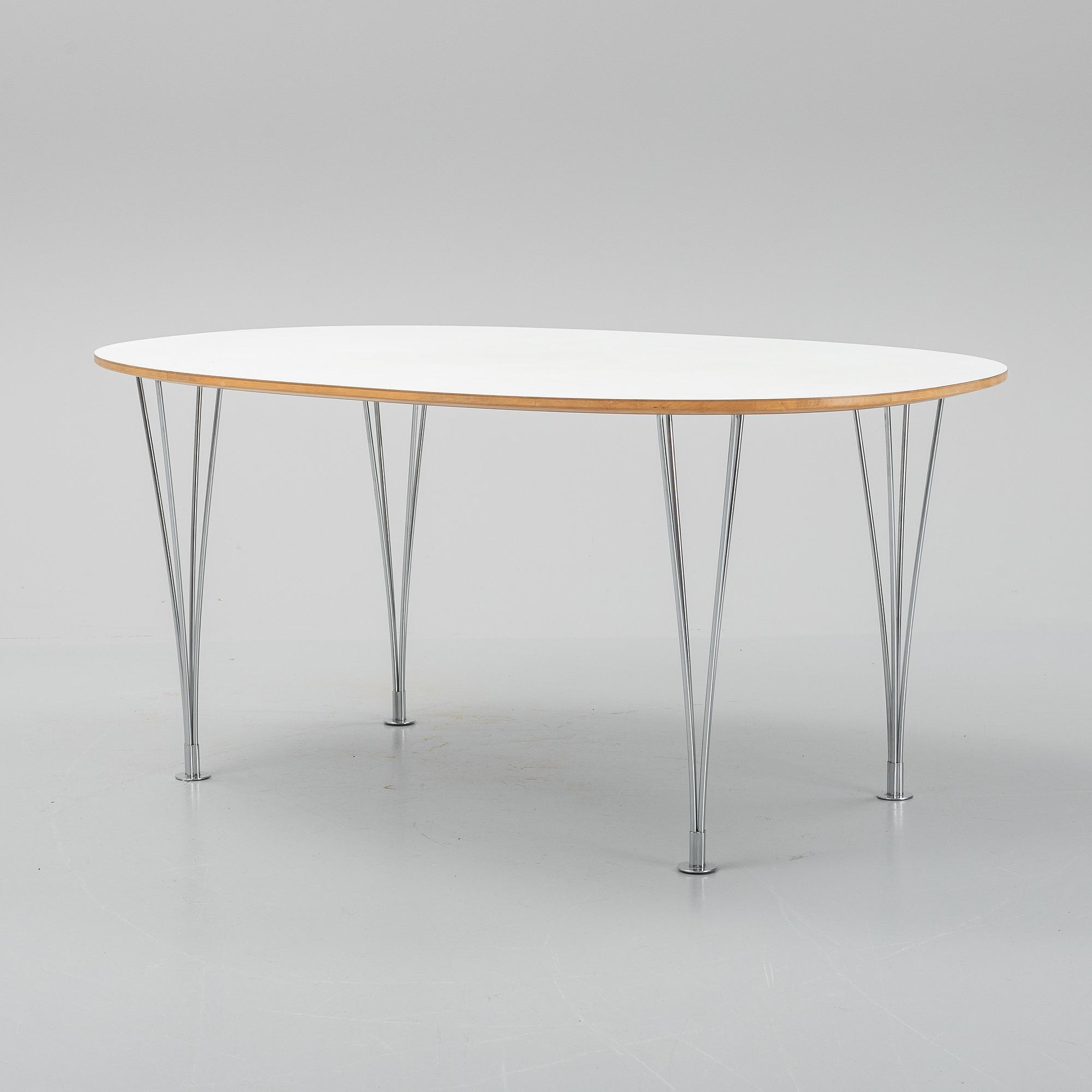 Bruno Mathsson & Piet Hein, a 'Superellips' dining table, Bruno Mathsson International, 2005.