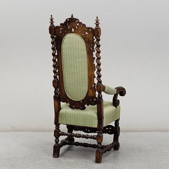 An 18th century baroque armchair.