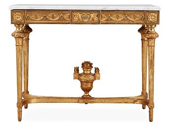 419. A Gustavian late 18th century console table.