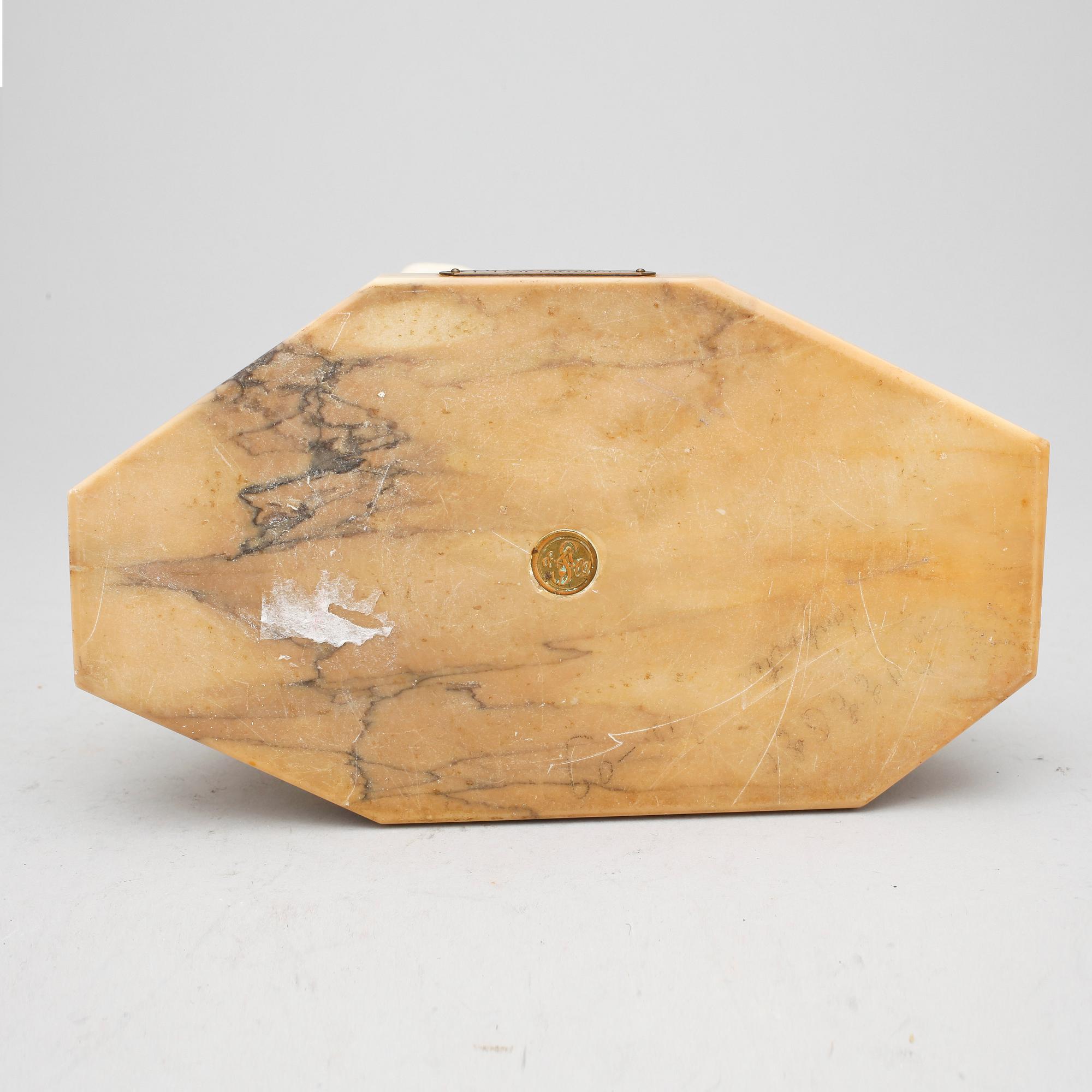 OKÄND KONSTNÄR, alabaster, signerad Santi, troligen 1900-tal.