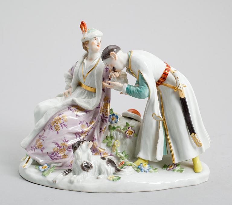 FIGURGRUPP, porslin, Meissen, 1900-tal.