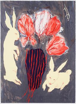 Suzanne Nessim · SUZANNE NESSIM, färglitografi, signerad, numrerad 135/160.