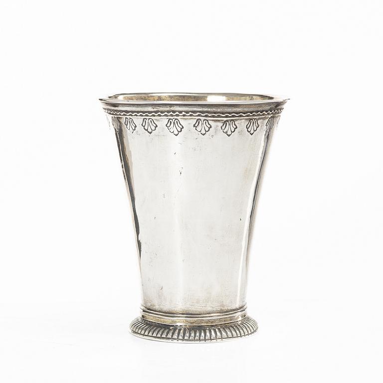 A Swedish silver beaker, late 18th century, possibly H Scharén, Marstrand.
