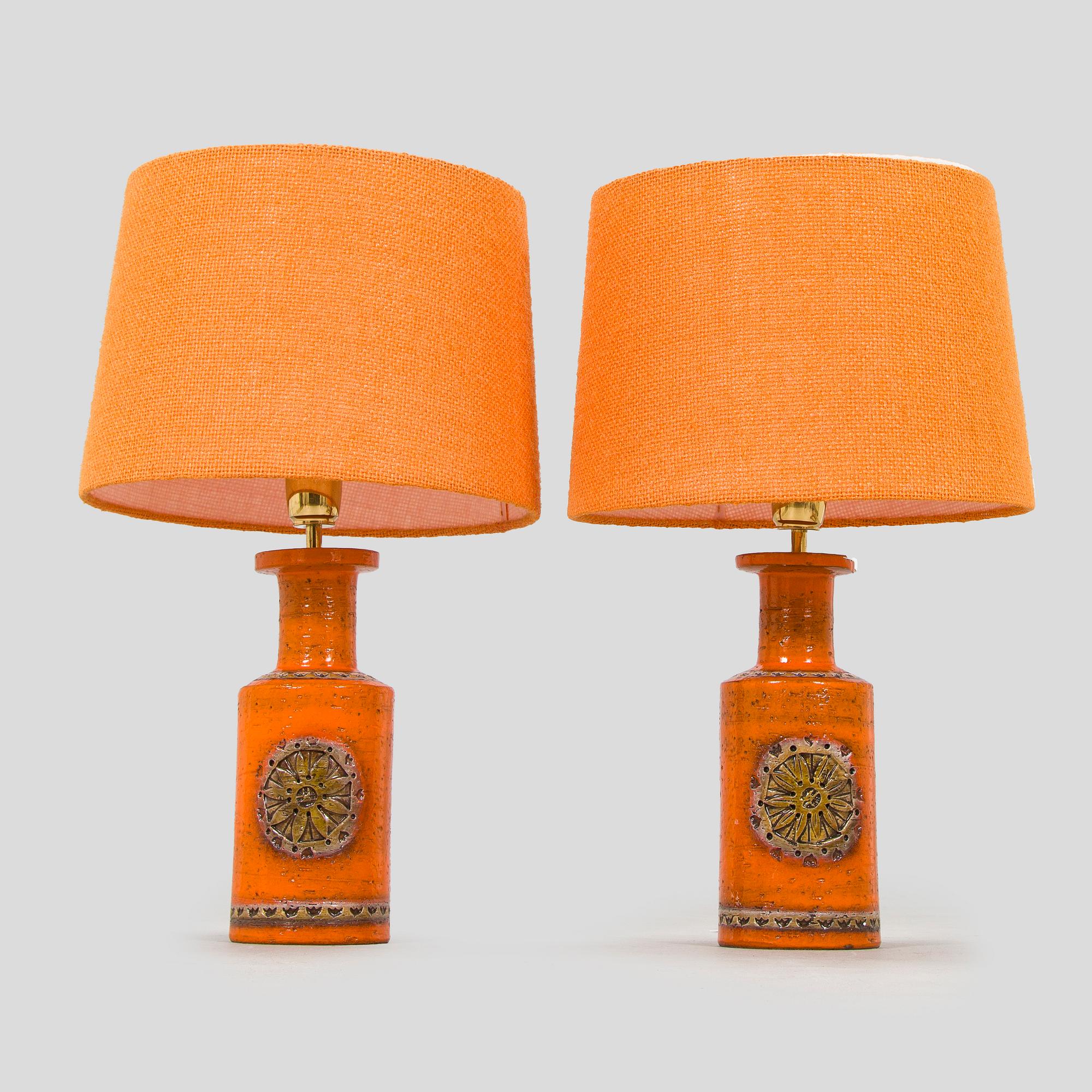 Aldo Londi, bordslampor, ett par, keramik,  Bitossi, 1960-tal.