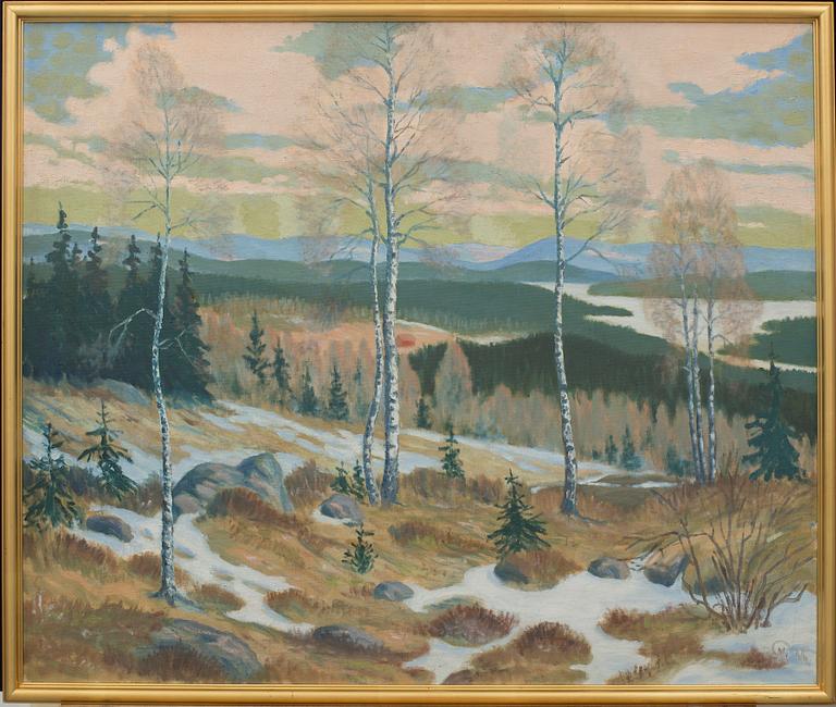 GÖSTA NYSTROEM, oil on canvas signed and dated 16.