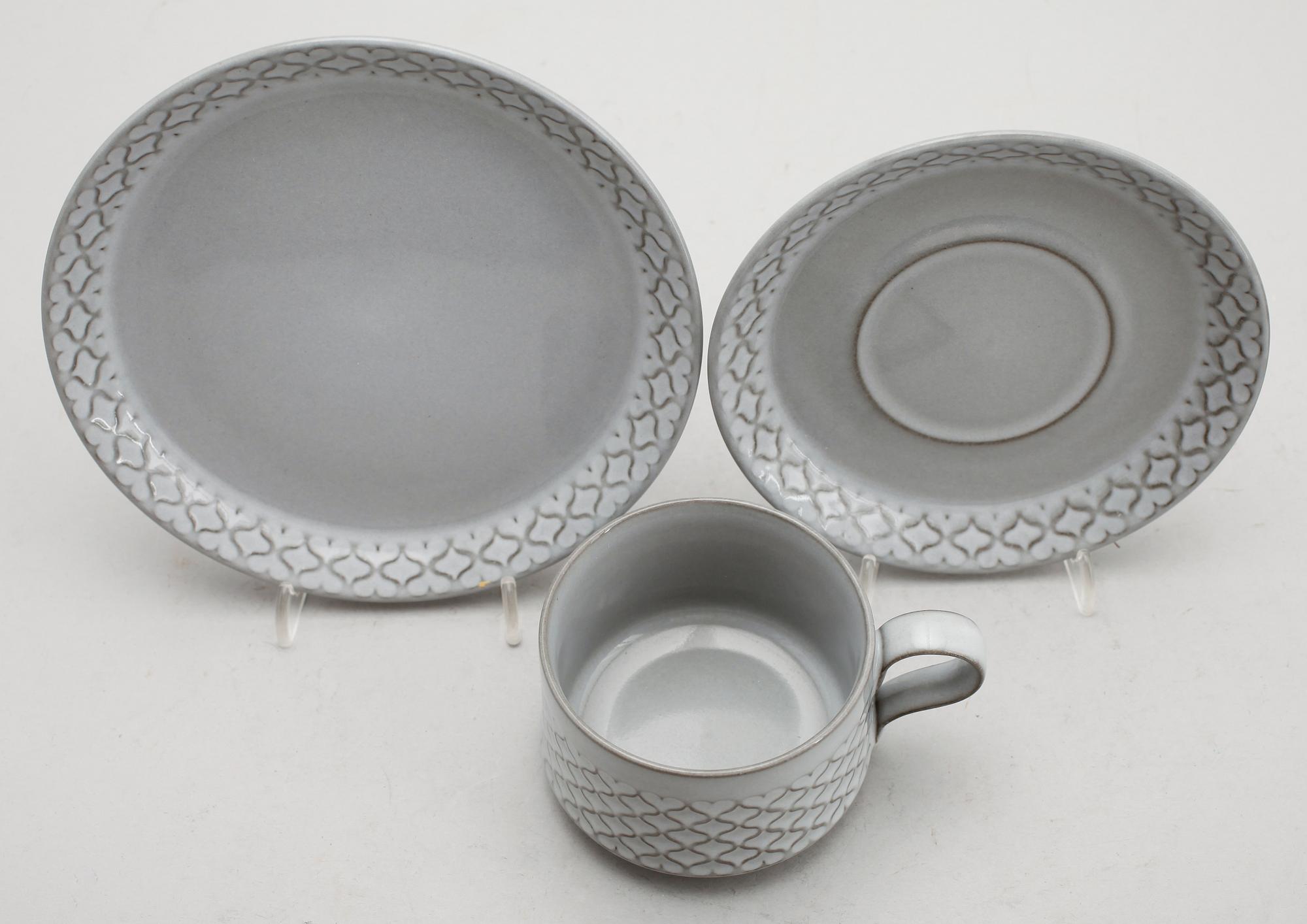 KAFFE-/TESERVIS, 24 del, stengods, Cordial, Bing & Gröndahl, Danmark.