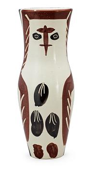 895. A Pablo Picasso 'Chouetton' faience vase, Madoura, Vallauris, France 1952.