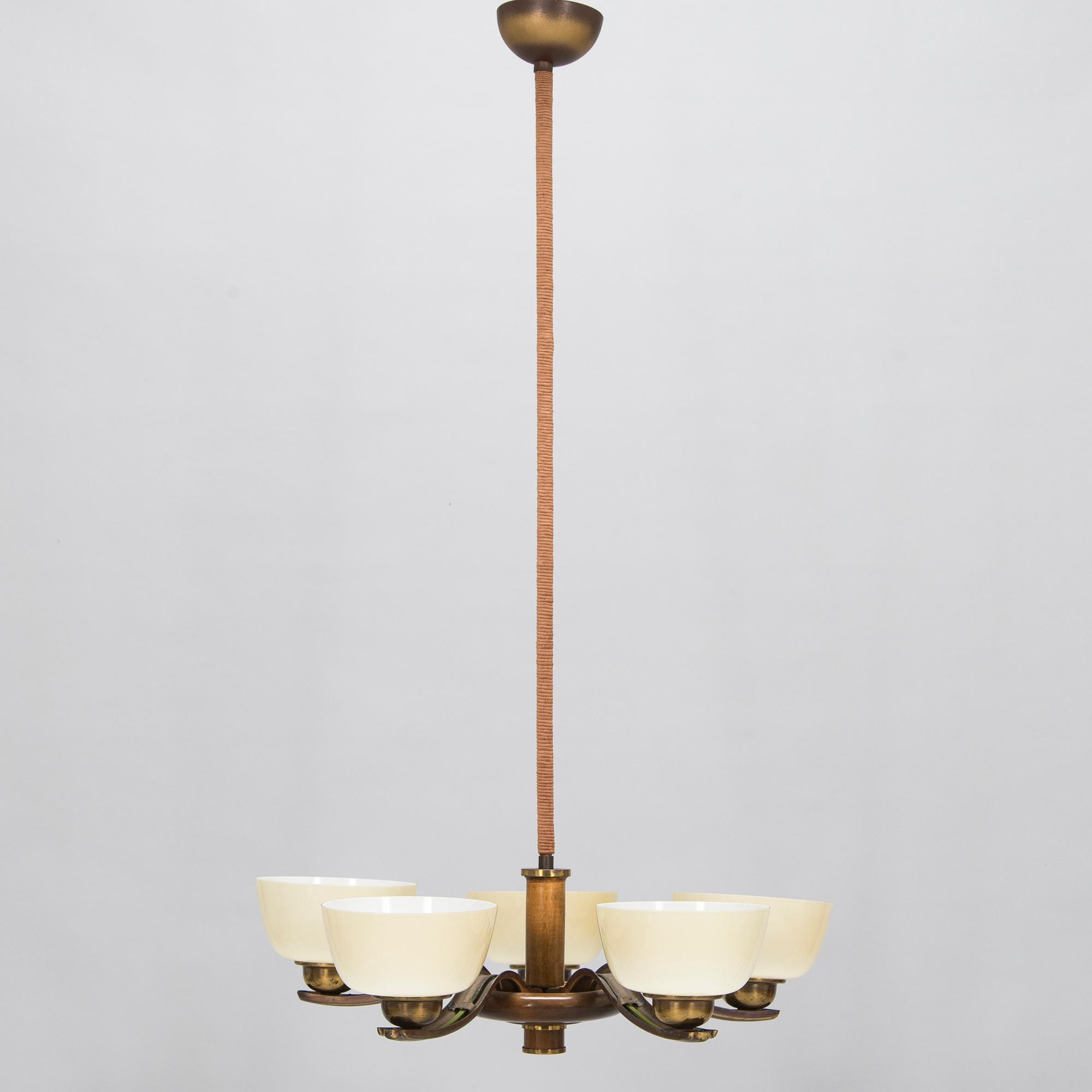 Paavo Tynell, taklampa, modell 1255/5 Taito Oy, 1930-tal.