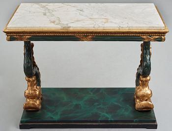 A Swedish Empire console table, early 19th century.