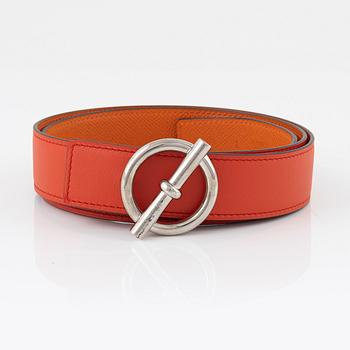 Hermès, skärp "Glenan belt buckle & Reversilble leather strap", 2013, storlek 90.