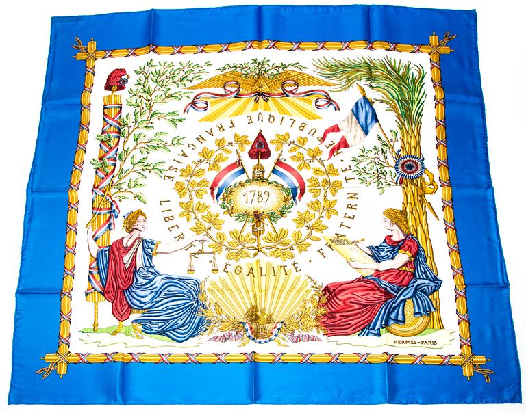 SCARF, "1789 Liberté, Égalité, Fraternité", Hermès.