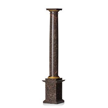 264. An Empire Swedish porphyry column, early 19th century.