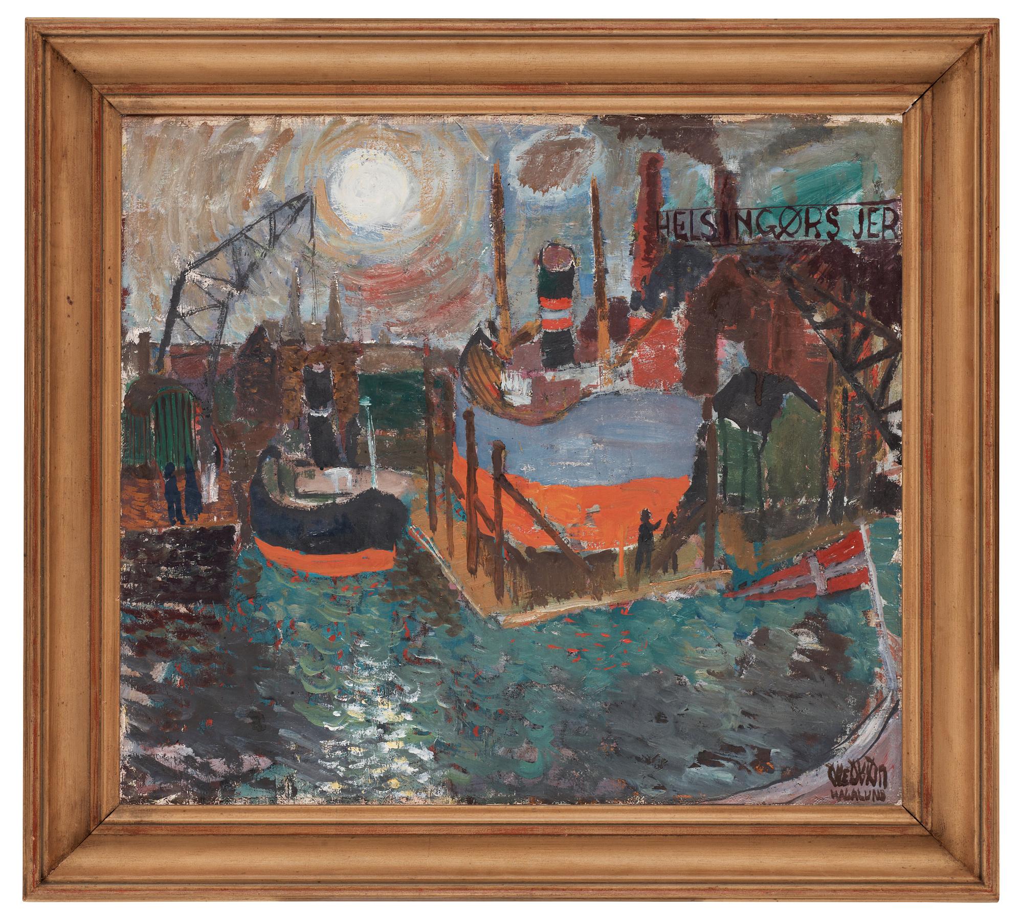 Olle Olsson-Hagalund, "Skeppsvarv, Helsingör".