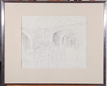 Stig (Slas) Claesson · CLAESSON, STIG (SLAS). Tuschteckning. Sign o dat. -74.