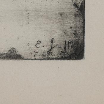 EERO JÄRNEFELT, mjukgrundsetsning, märkt i plåten E. J-lt.